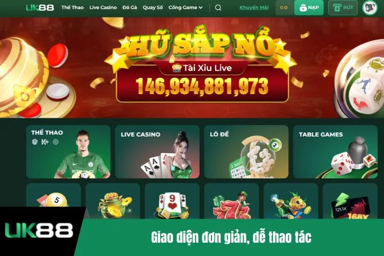 Giao diện đơn giản, dễ thao tác