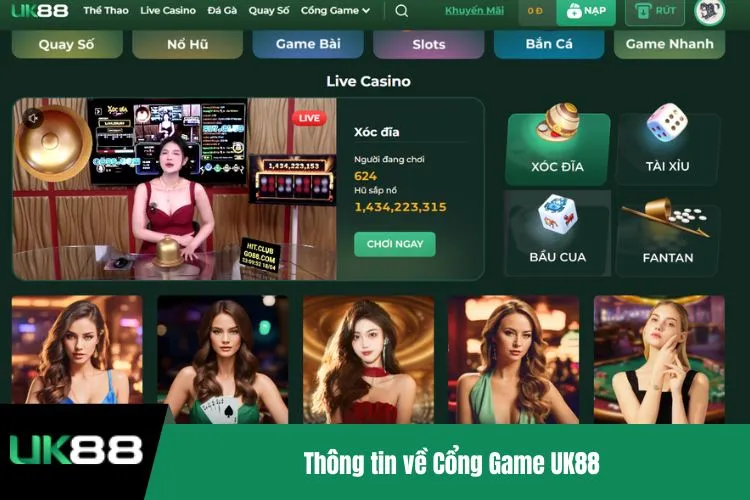 Thông tin về Cổng Game UK88